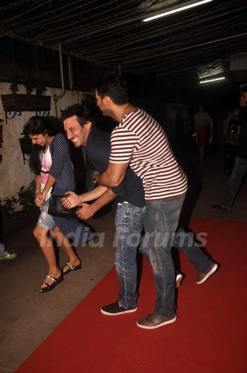 Homi Adajania and Arjun Kapoor have a great time at the Screening of Finding Fanny