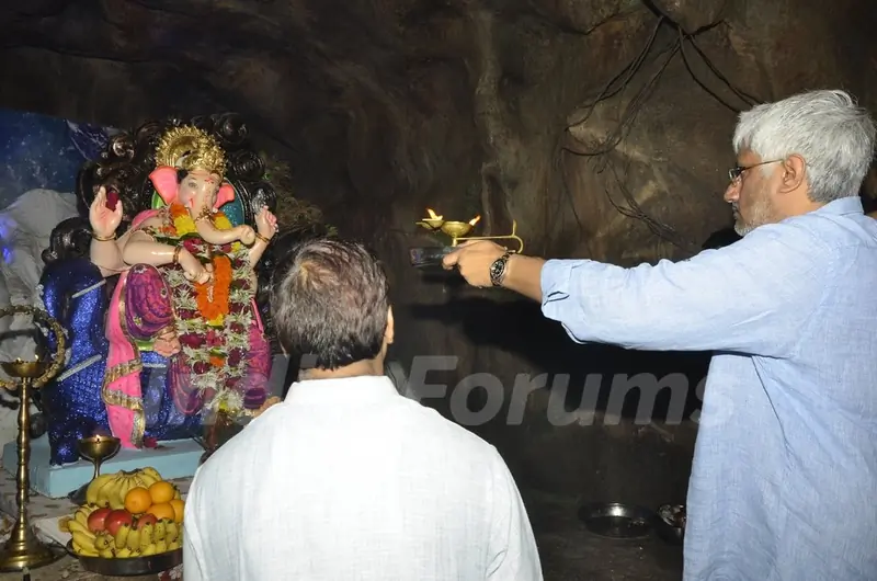 Vikram Bhatt performs an arti for Lord Ganesha