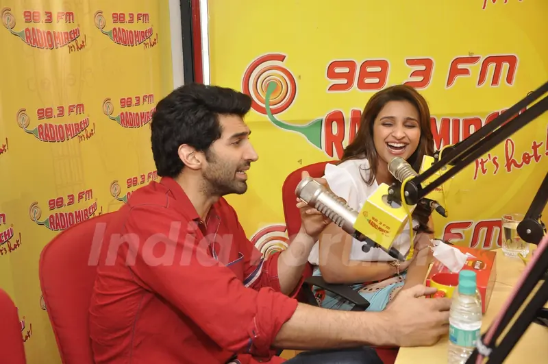 Aditya Roy Chopra speaks on air at the Promotions of Daawat-e-Ishq on Radio Mirchi on 98.3