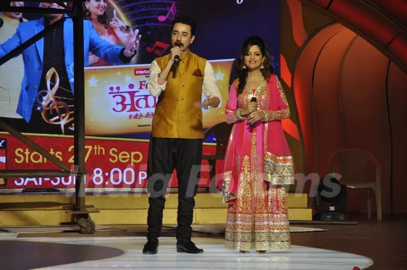 Sugandha Mishra and Mantra hosting the Launch of SAB TV's New Show 'Family Antakshari'