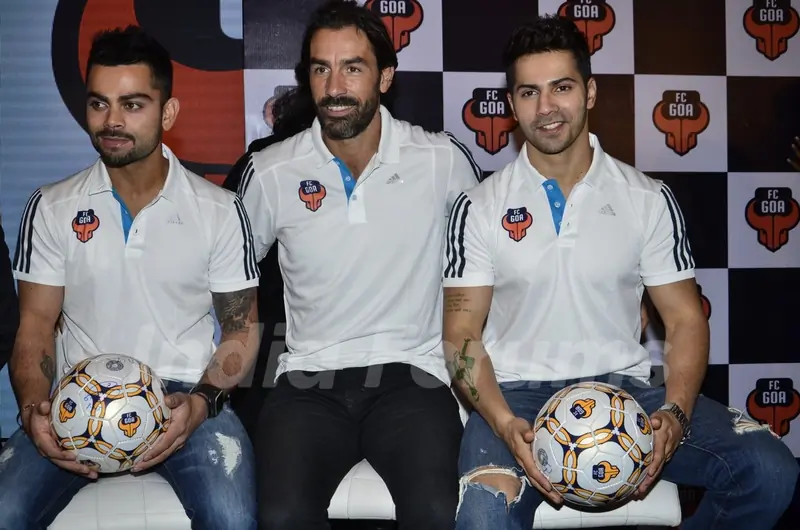 Varun Dhawan and Virat Kohli snapped at FC Goa Official Jersey Launch
