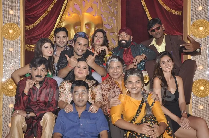 Team poses for the media at the Launch of Comedy Classes