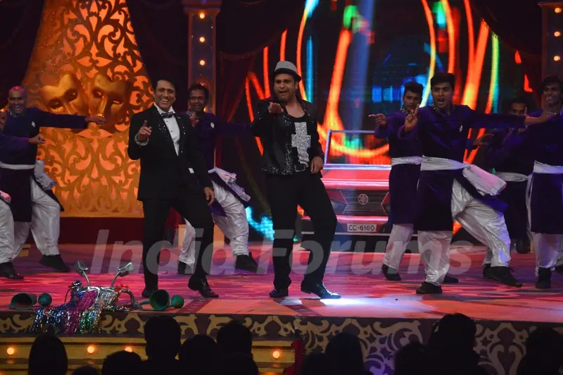 Govinda and Krushna Abhishek perform at the Grand Opening Comedy Classes