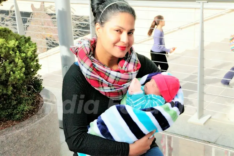 Veena Malik with her son