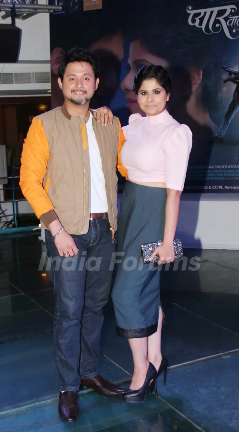 Swapnil Joshi and Sai Tamhankar pose for the media at the Pyaar Vali Love Story Look Launch