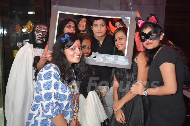 Parv Kaila poses with India Forums Team at the Halloween Bash