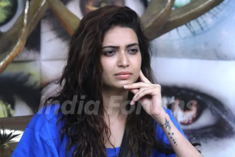 Karishma Tanna during a task at Bigg Boss 8