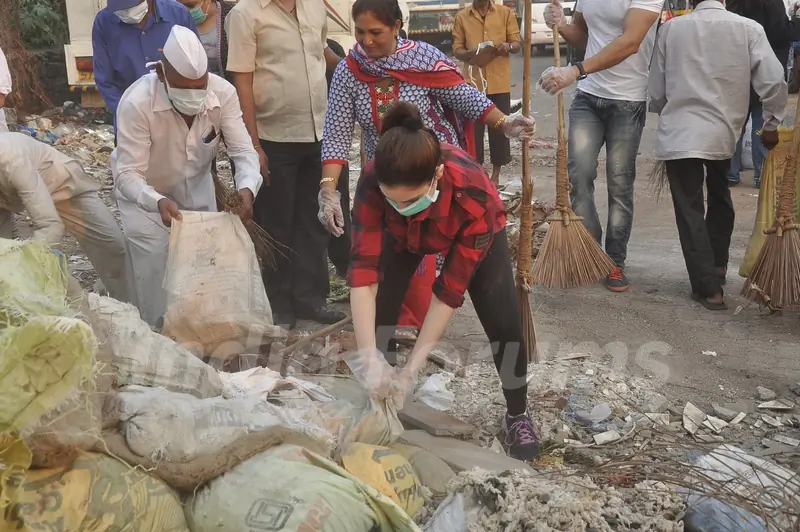 Tammanah was snapped at a Cleanliness Drive
