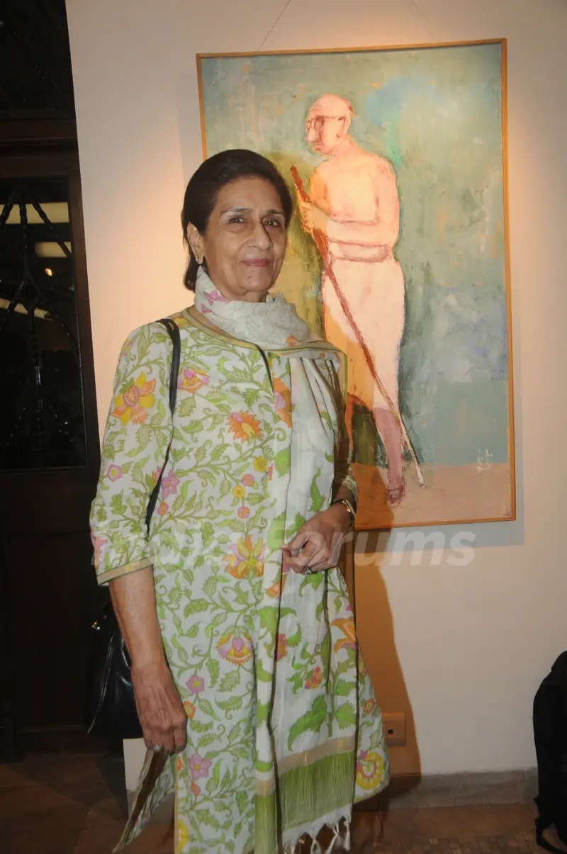 Bakul Patel Ex-Sheriff of Mumbai poses for the media at the Inauguration of a Special Art Exhibition