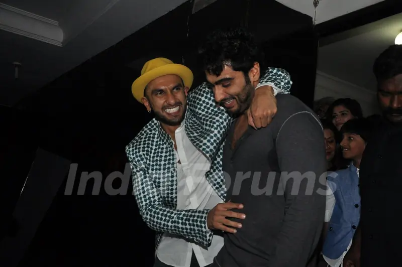 Ranveer Singh with Arjun Kapoor at the Special Screening of Kill Dil