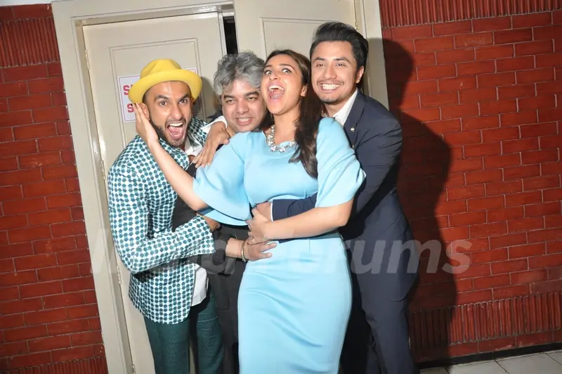 The cast strikes a candid pose at the Special Screening of Kill Dil