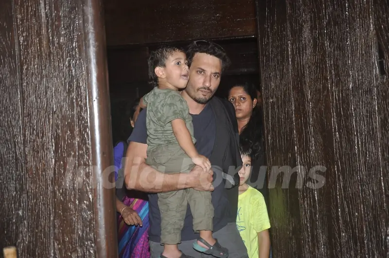 Homi Adajania with his son at Aradhya Bachchan's Birthday Bash