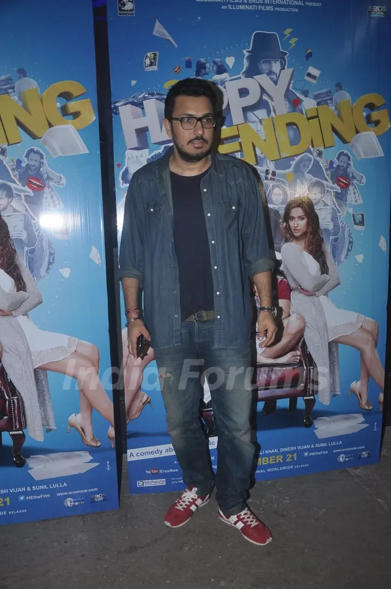 Dinesh Vijan poses for the media at the Special Screening of Happy Ending