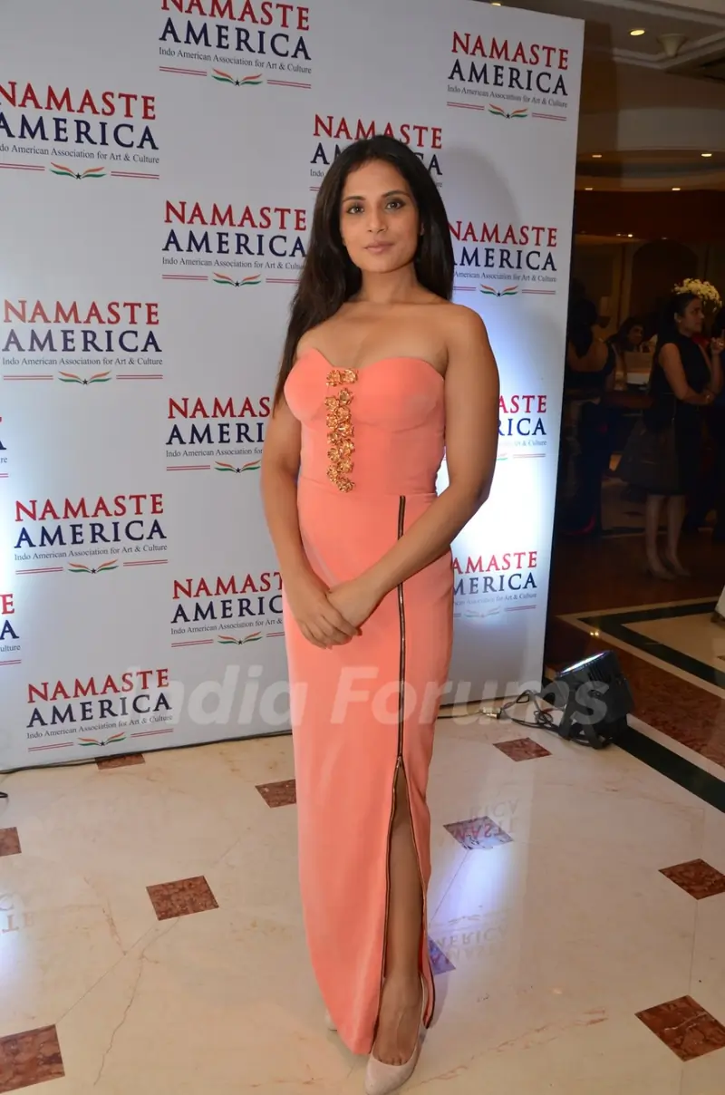 Richa Chadda poses for the media at Namaste America Event