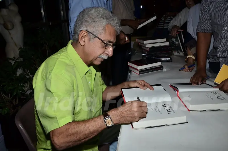 Naseeruddin Shah signs autograph at the Launch of his Book, 'And Then One Day'