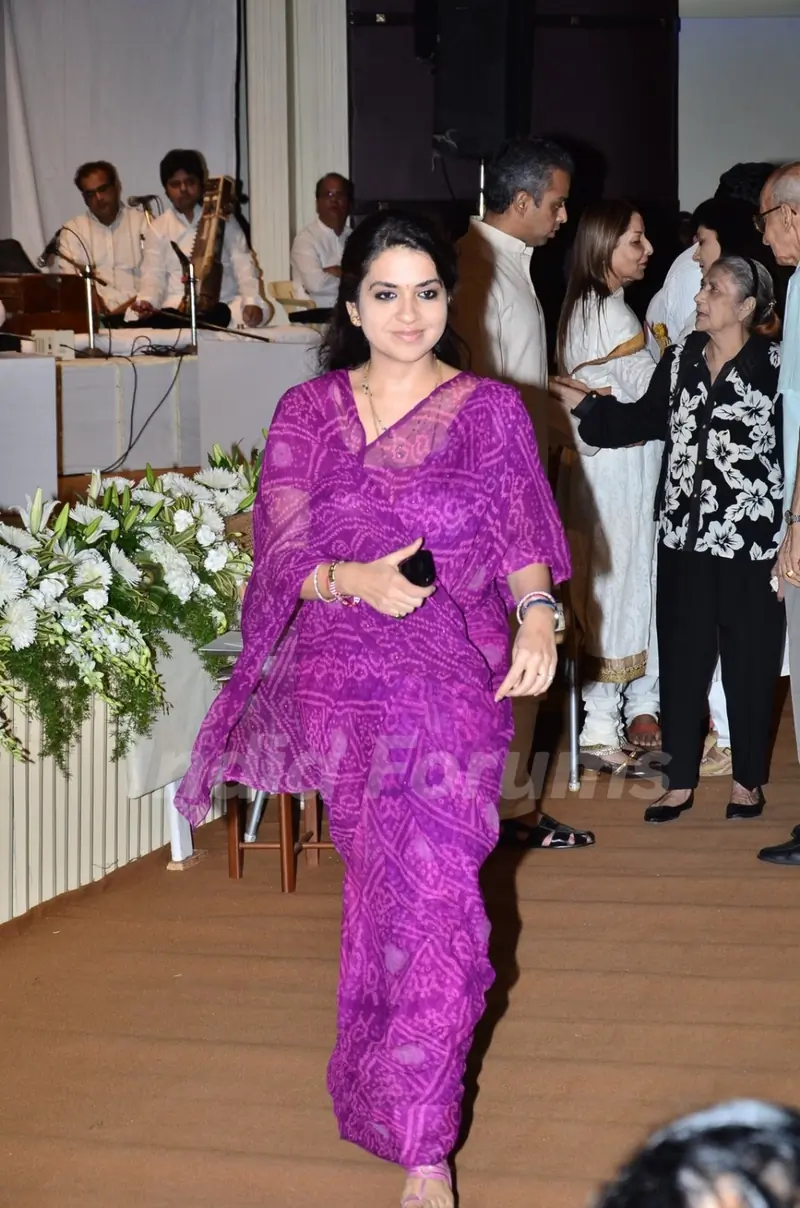 Shaina NC was snapped at Murli Deora's Prayer Meet