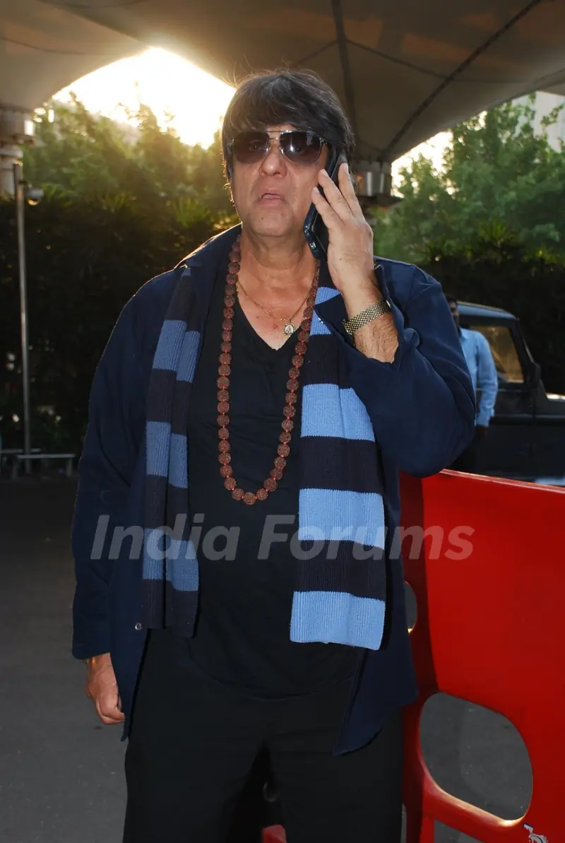 Mukesh Khanna was snapped at Airport