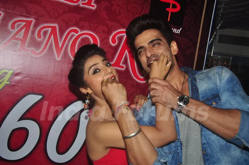 Neha Marda and Mohit Malik feed each other cake at the Success Bash of Doli Armaanon Ki