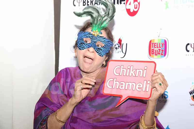Usha Nadkarni strikes a quirky pose at India-Forums 11th Anniversary Bash