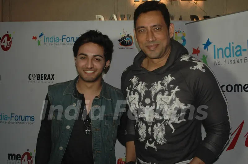 Hrishikesh Pandey poses with a friend at India-Forums 11th Anniversary Bash