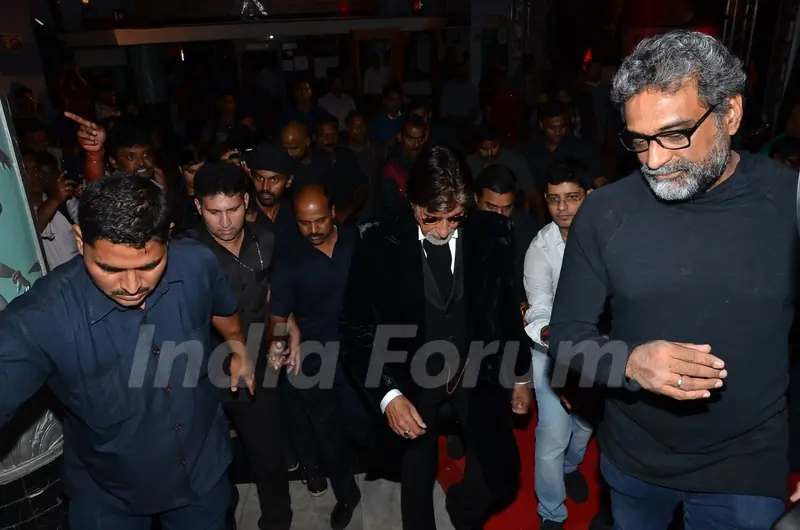 Amitabh Bachchan and R. Balki were snapped at the Trailer Launch of Shamitabh