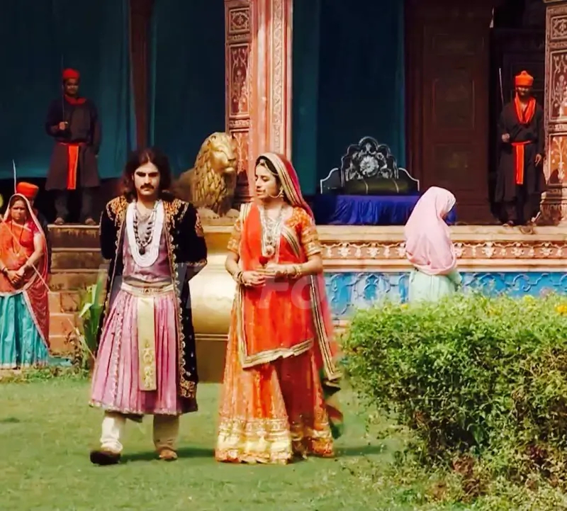 Rajat tokas, paridhi sharma on Jodha akbar set