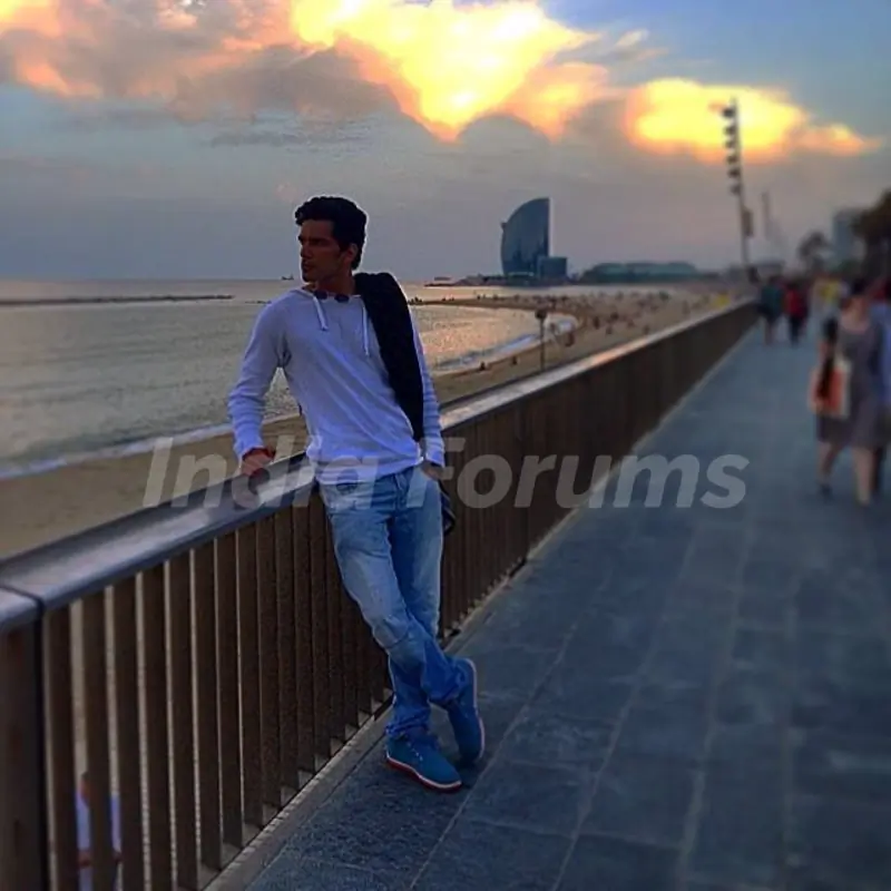 Taher Shabbir at  barcelona beach