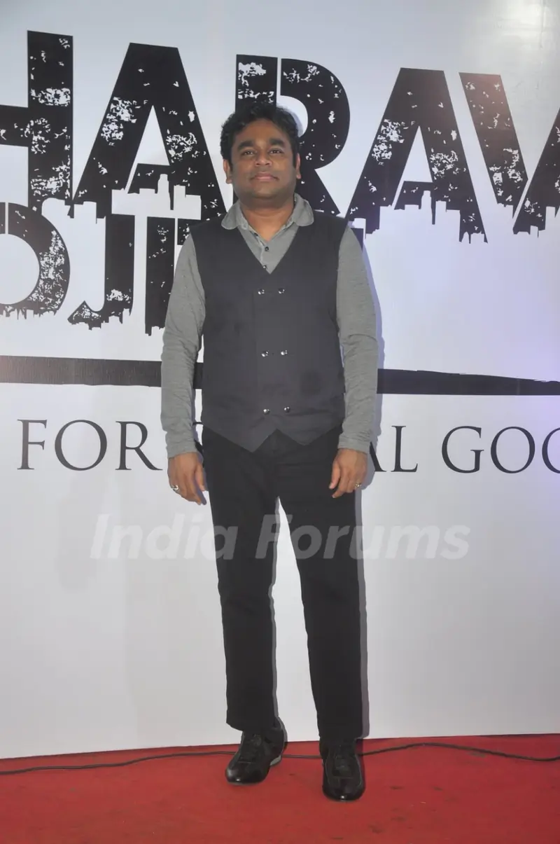 A.R. Rahman poses for the media at the Launch of 'The Dharavi Project'