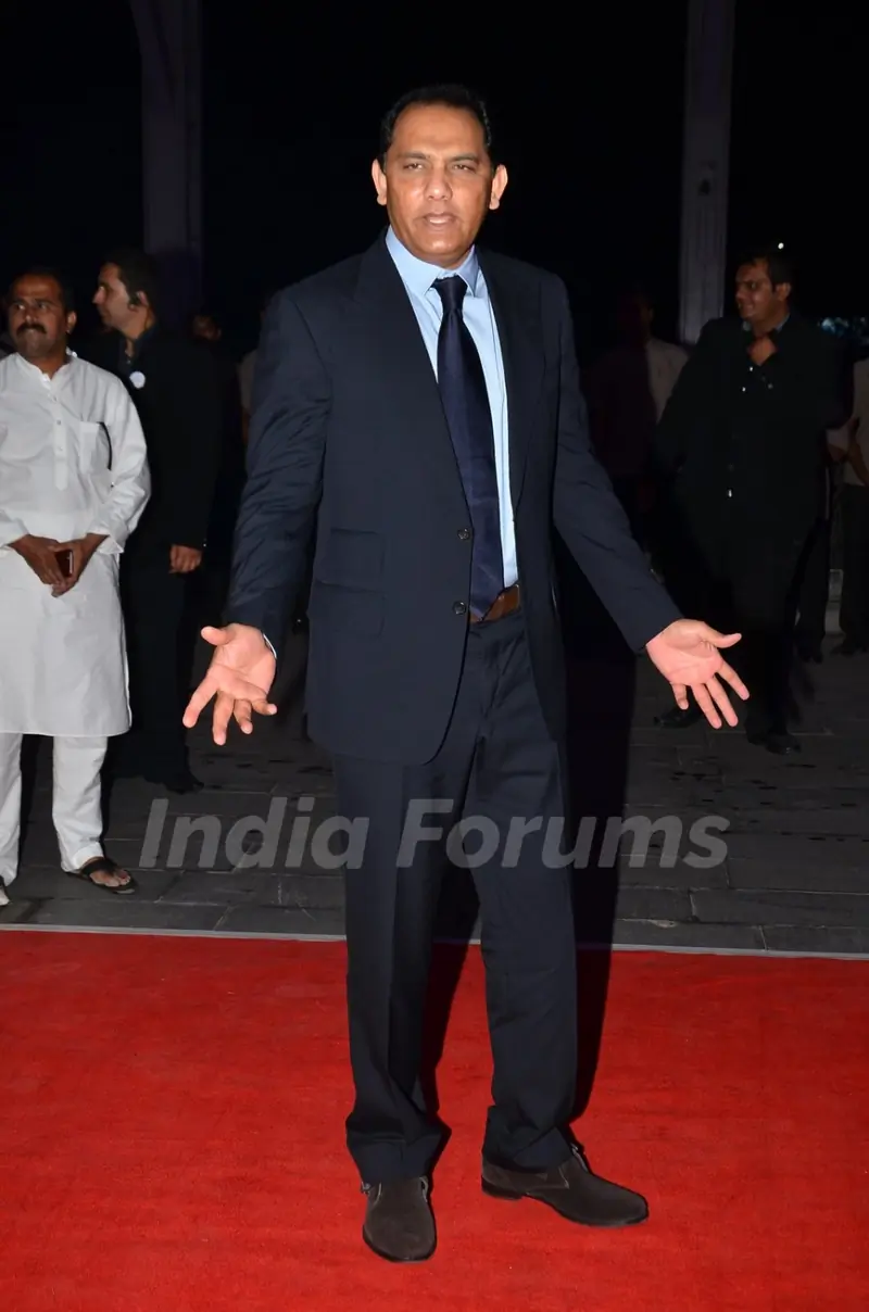 Mohammad Azharuddin at Kush Sinha's Wedding Reception