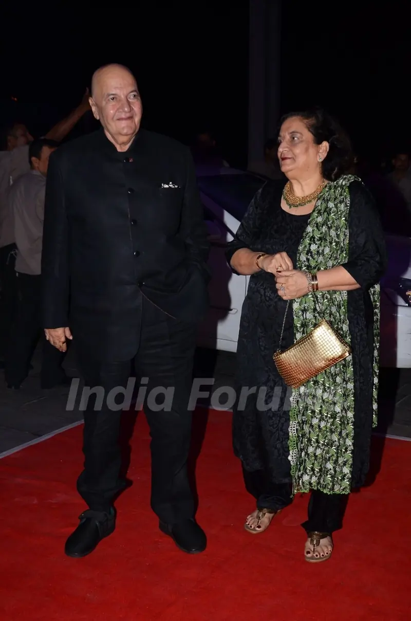 Prem Chopra with his wife at Kush Sinha's Wedding Reception