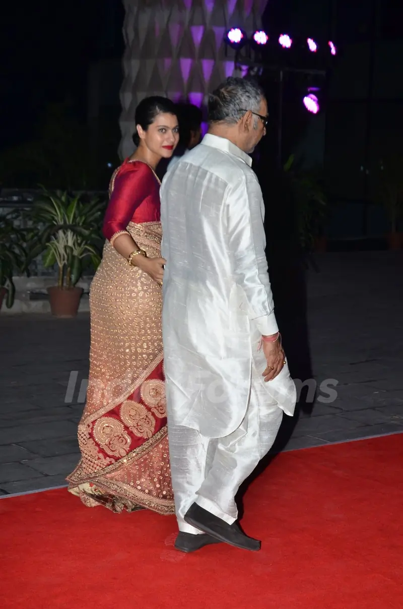 Kajol Devgn was snapped at Kush Sinha's Wedding Reception