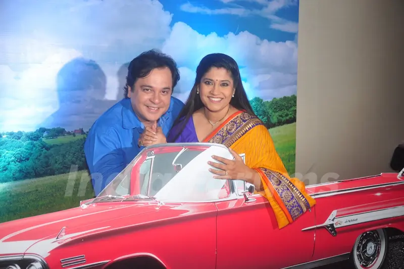 Mahesh Thakur and Renuka Shahane pose for the media at the Launch of Kabhi Aise Geet Gaya Karo