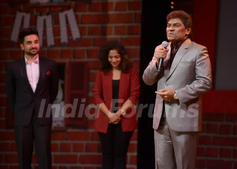 Johny Lever interacts with the audience at Weirdass Pajama Event