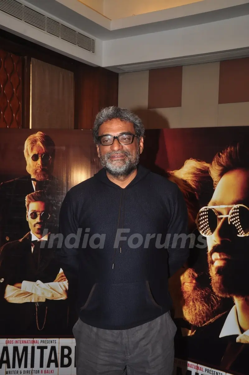 R. Balki poses for the media at the Promotions of Shamitabh