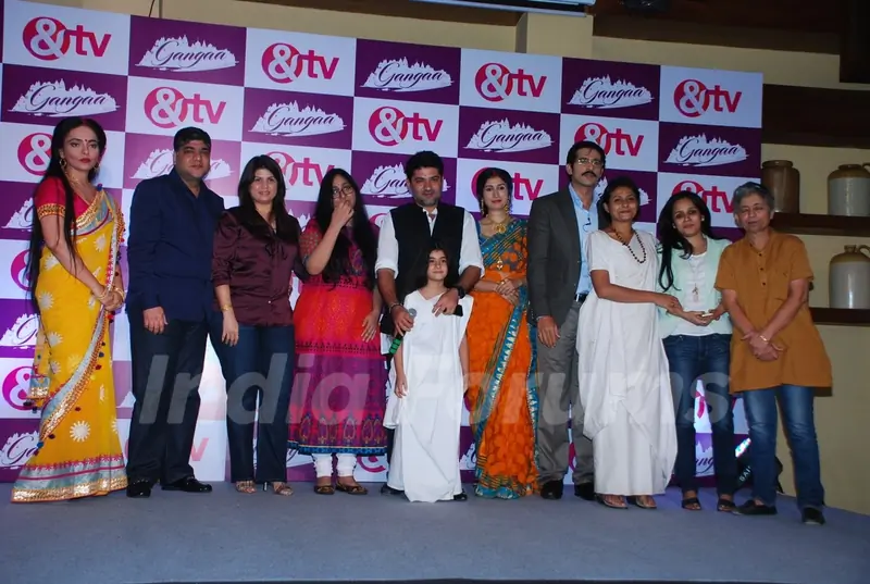 Team poses for the media at the Launch of the Show Gangaa