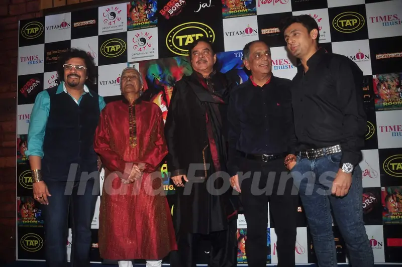 Celebs pose for the media at Sonu Nigam and Bickram Ghosh's Album Launch