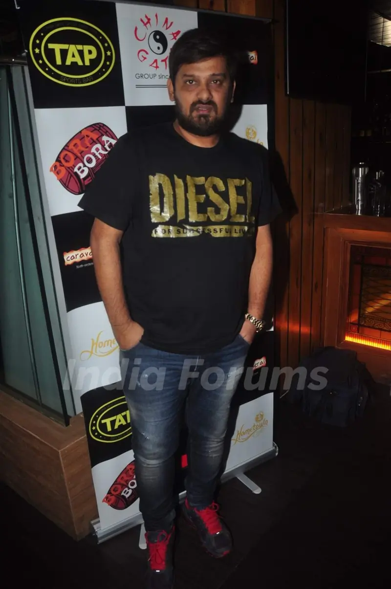 Wajid Ali poses for the media at Sonu Nigam and Bickram Ghosh's Album Launch