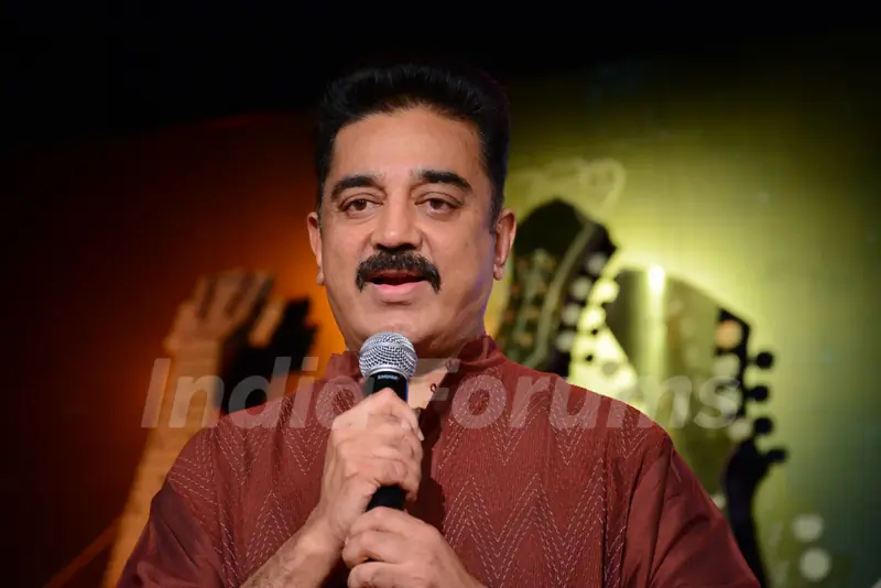 Kamal Haasan addresses the Birthday Anniversary Celebration of Mandolin Shrinivas