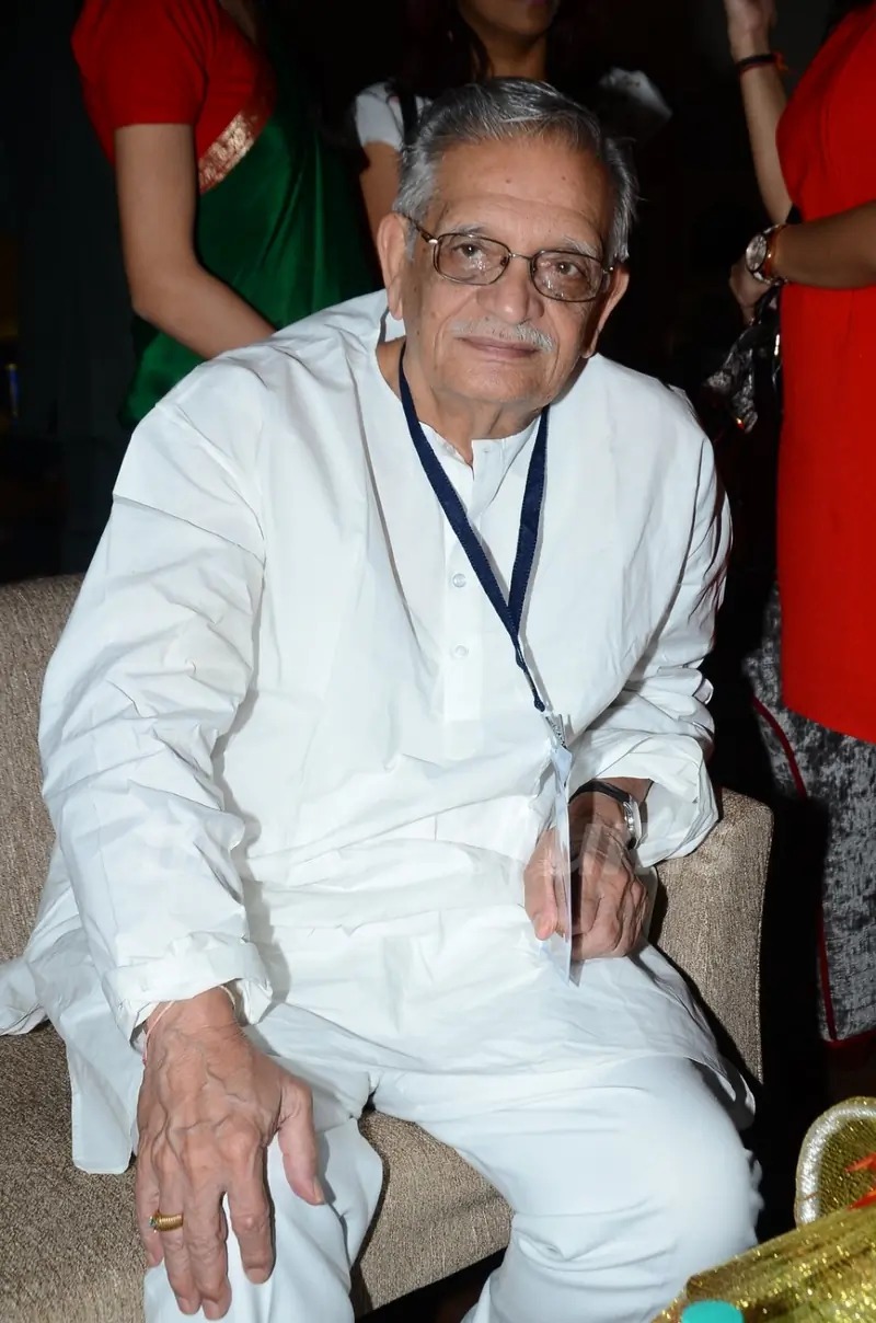 Gulzar smiles for the camera at the Launch of Gulzar Pluto Poems Book