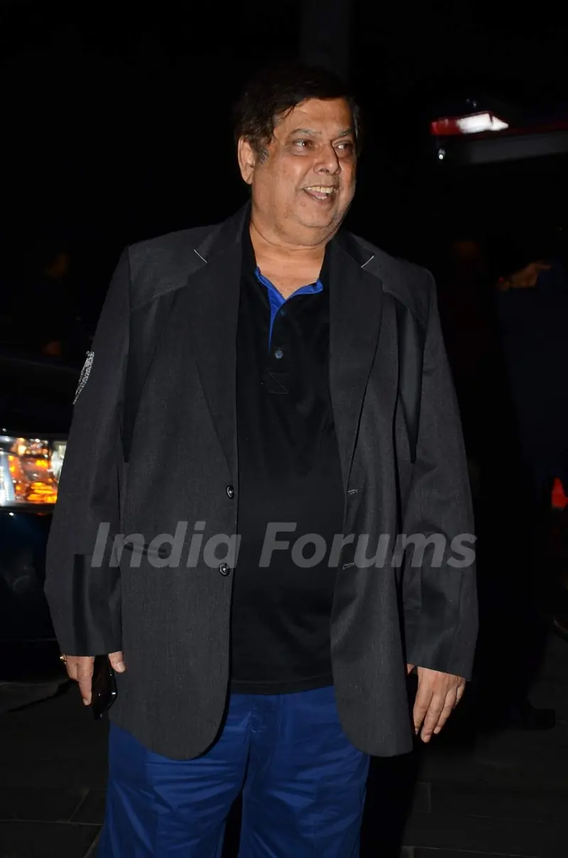 David Dhawan poses for the media at Tulsi Kumar's Wedding Reception