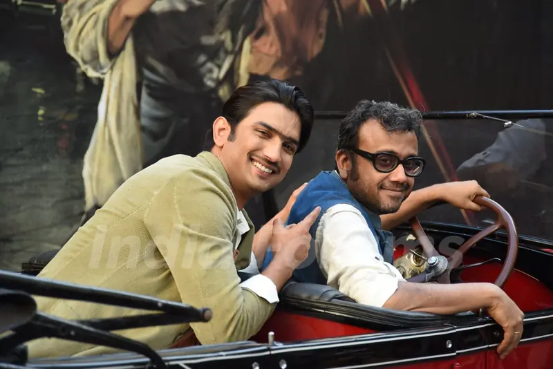 Sushant Singh Rajput and Dibakar Banerjee pose for the media at the Second Trailer Launch