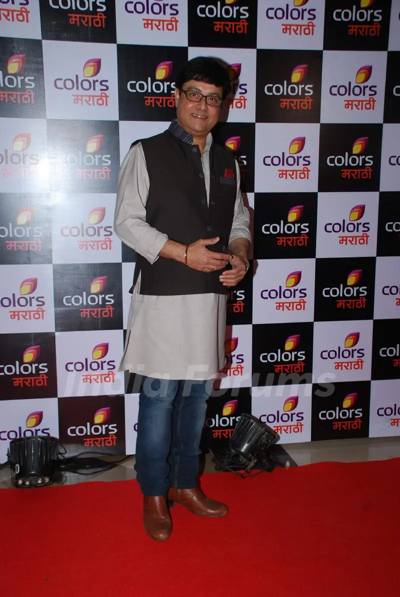 Sachin Pilgaonkar poses for the media at the Launch of Colors Marathi