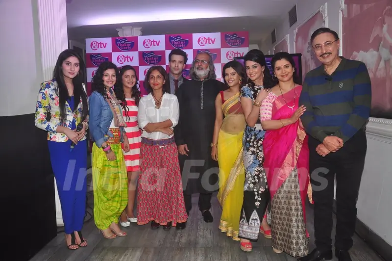 Team poses for the media at the Launch of Dilli Wali Thakur Gurls