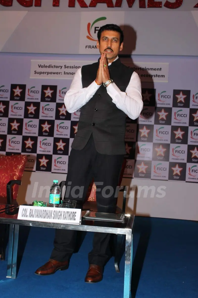 Rajvardhan Singh Rathore was at FICCI Frames 2015 Day 3