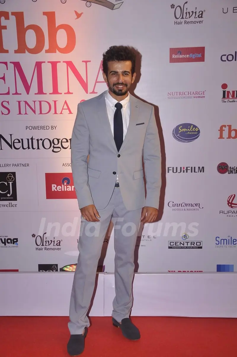 Jay Bhanushali poses for the media at Femina Miss India Finals Red Carpet
