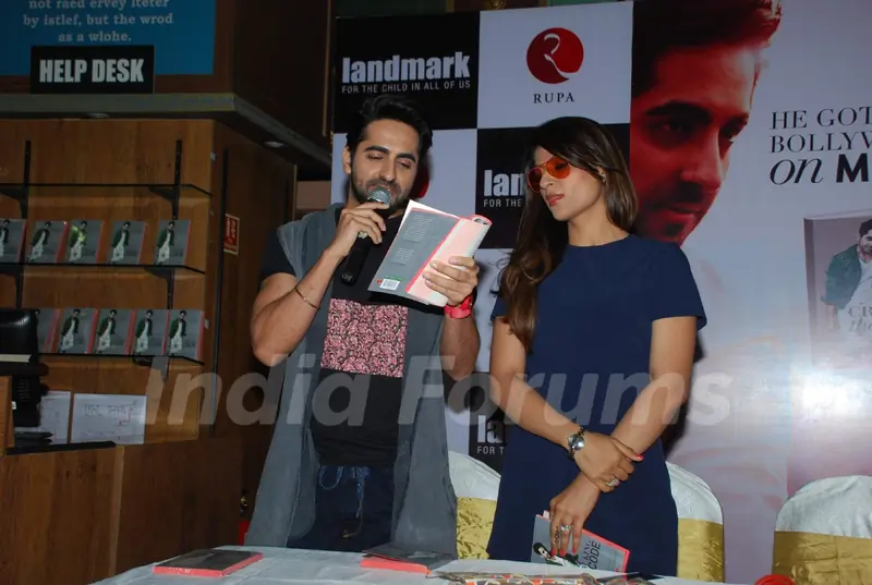 Ayushmann Khurrana reading few lines from the Book Cracking The Code