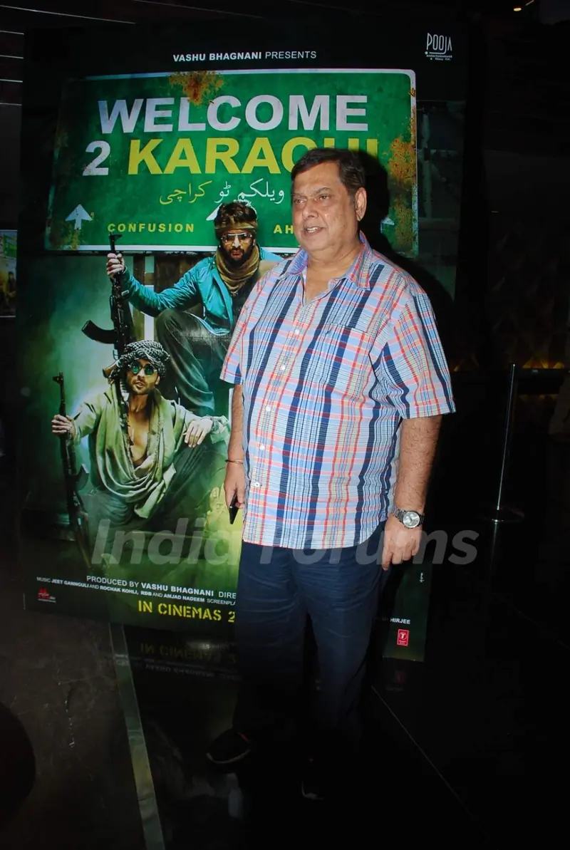 David Dhawan at Trailer Launch of Welcome to Karachi