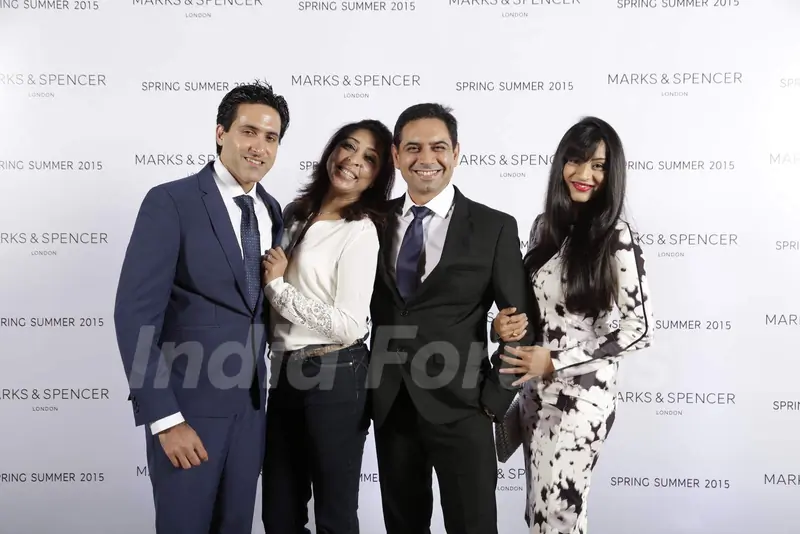 Celebs pose for the media at Marks & Spencers Spring/Summer 2015 Collection Launch