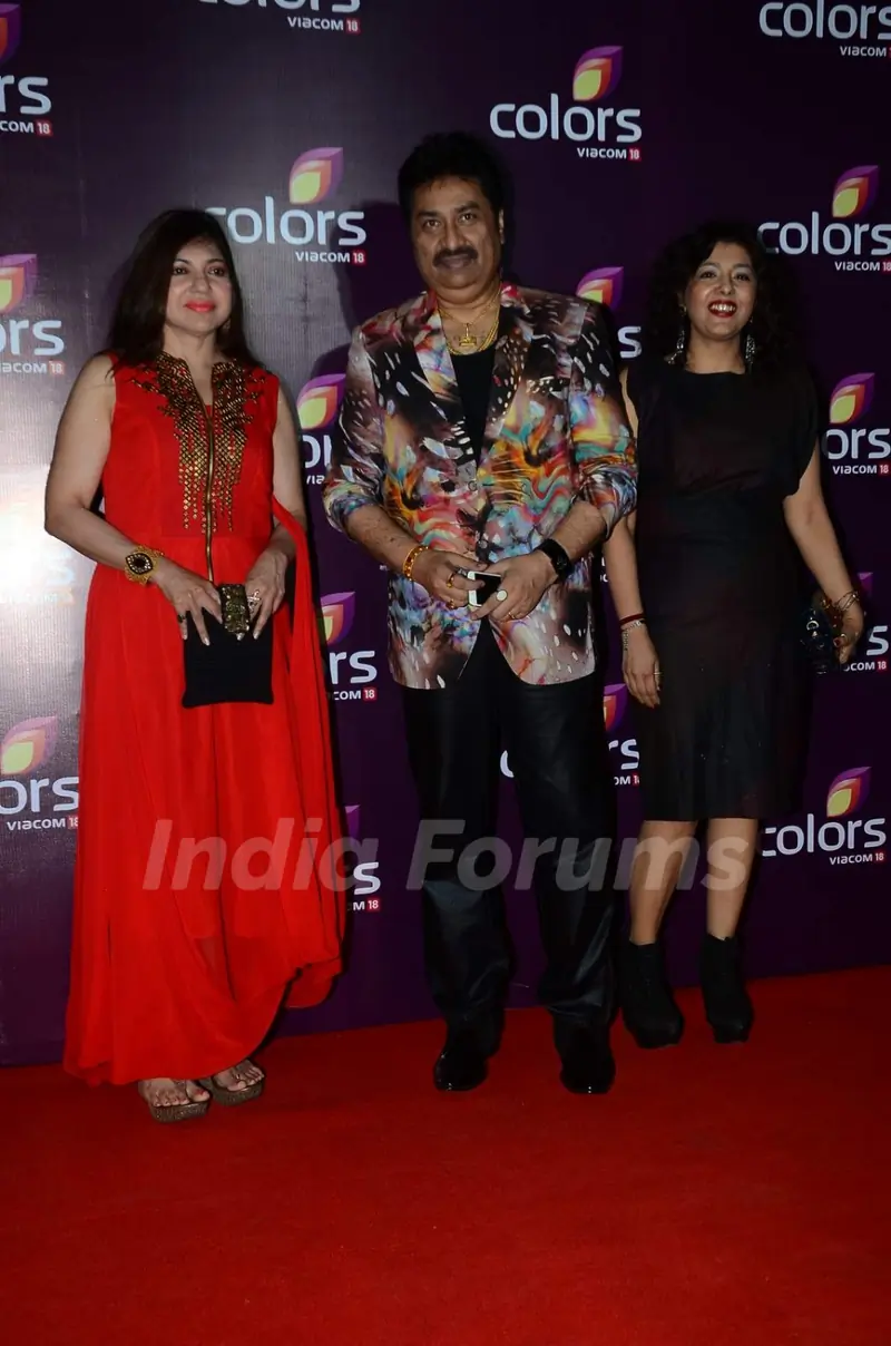 Alka Yagnik, Kumar Sanu and Malishka at Color's Party