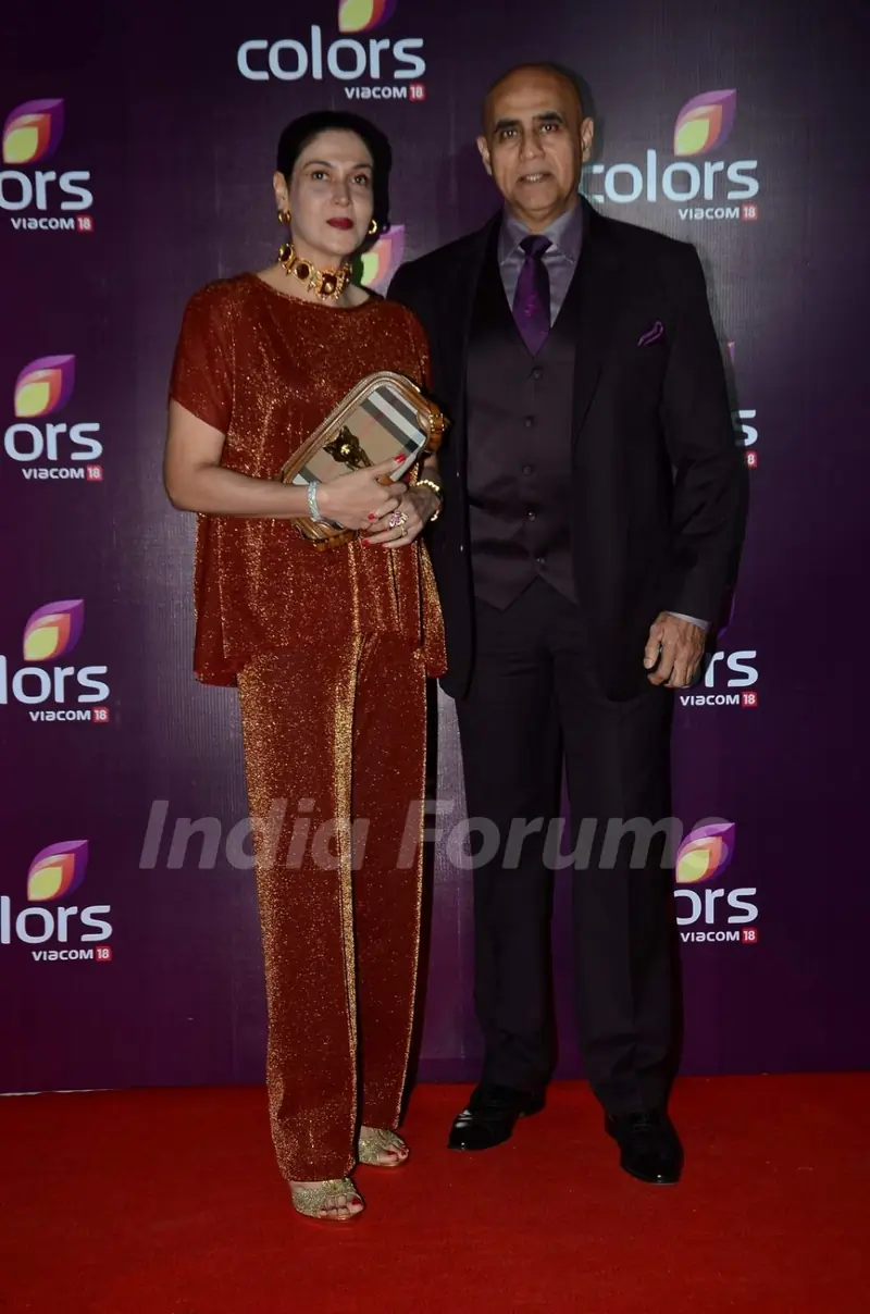 Puneet Issar withe his Wife at Color's Party